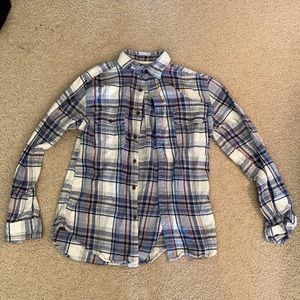 Plaid shirt, comfortable fit